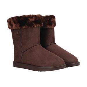 Hy Womens/Ladies Chisworth Faux Fur Waterproof Ankle Boots / Chocolate